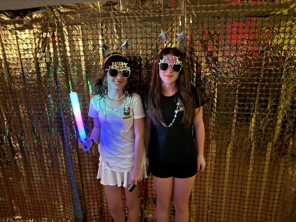 Guests celebrating New Year's Eve